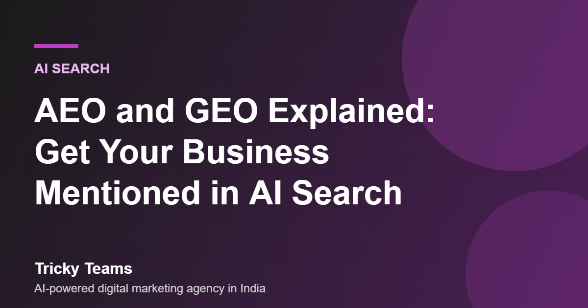 Guide to AEO and GEO for AI search visibility