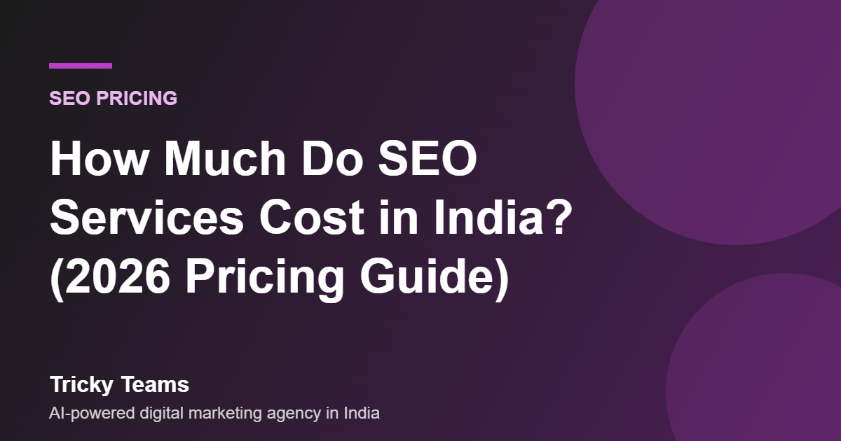 Guide to SEO services cost in India with pricing ranges